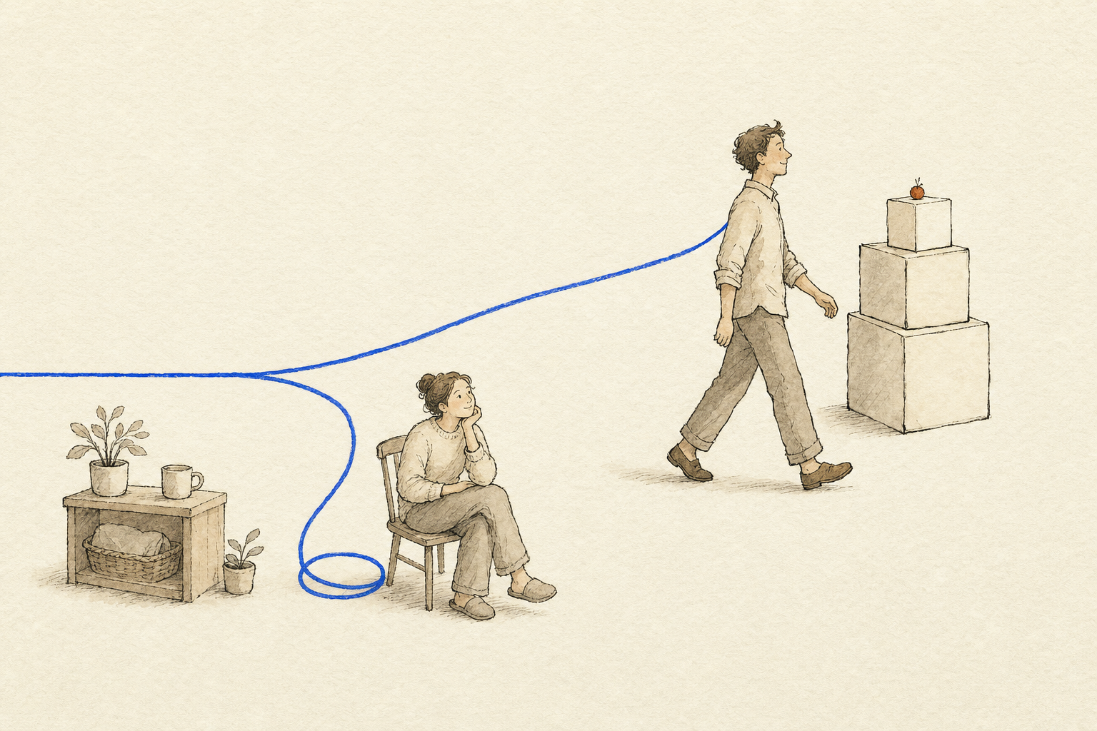 Ilustración: dos carriles paralelos donde uno queda quieto y el otro crece, con la brecha que se agranda.